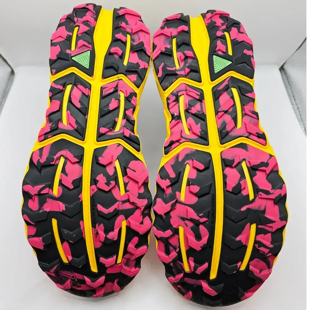 Brooks Cascadia 17 Diva Pink Lemon Chrome Women 8.5 Medium B UK 6.5 Hiking Trail